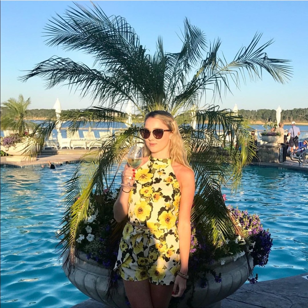 JOA Two Piece Floral Set, High Neck